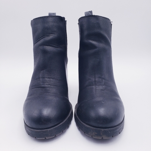 Sam & Libby Chelsea Ankle Boots Black Chunky Platform Boot Lug Sole Size 9.5 - Picture 2 of 13